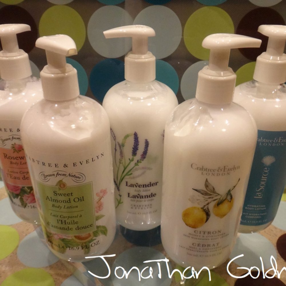 Crabtree & Evelyn Rosewater Sweet Almond Lavender La Source Citron Body Lotion